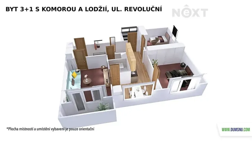 Pronájem bytu 3+1, Šumperk, Revoluční, 75 m2