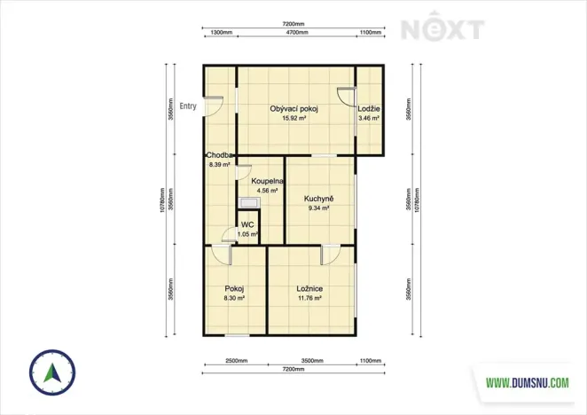 Pronájem bytu 3+1, Hanušovice, Zábřežská, 60 m2