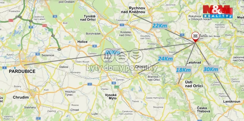 Pronájem bytu 2+kk, Žamberk, Nádražní, 95 m2