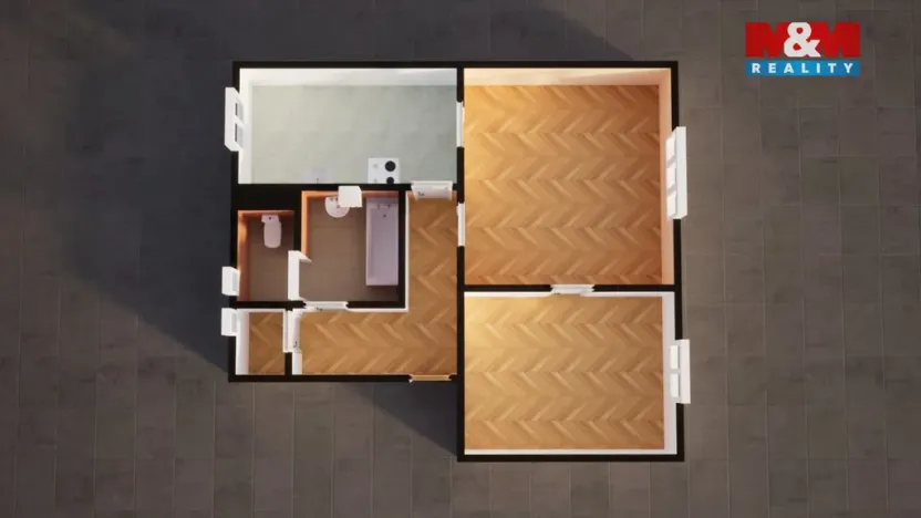 Prodej bytu 2+1, Nový Bor, Kollárova, 55 m2