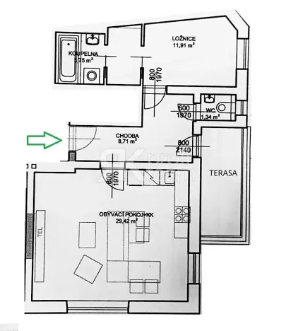Pronájem bytu 2+kk, Opava, Ratibořská, 55 m2