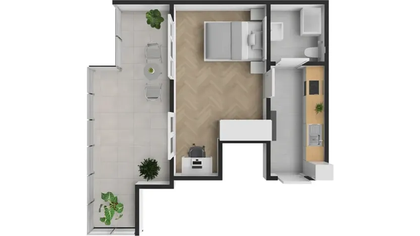 Pronájem bytu 1+kk, Praha - Vinohrady, Hradecká, 26 m2