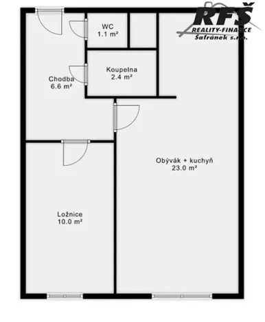 Pronájem bytu 2+kk, Benešov, Vnoučkova, 43 m2