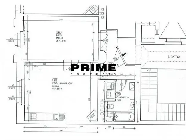 Pronájem bytu 2+kk, Praha - Vinohrady, Jana Masaryka, 60 m2