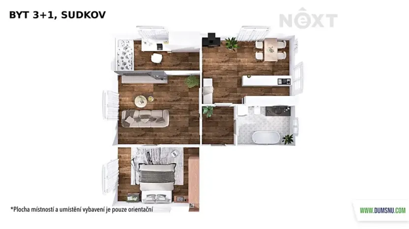 Prodej bytu 3+1, Sudkov, 89 m2