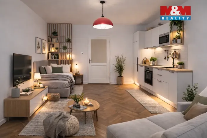 Prodej bytu 1+1, Praha - Holešovice, Za papírnou, 25 m2