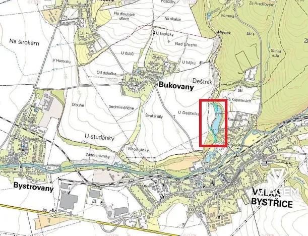 Prodej podílu zahrady, Bukovany, 453 m2