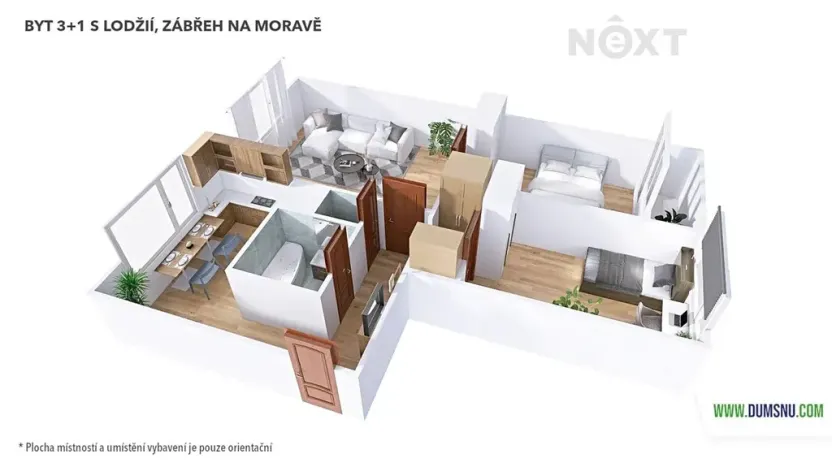 Pronájem bytu 3+1, Zábřeh, Krumpach, 67 m2