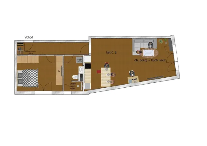 Pronájem bytu 2+kk, Milevsko, 5. května, 67 m2