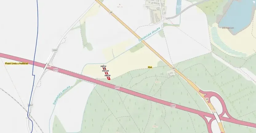 Prodej louky, Poděbrady, 2079 m2