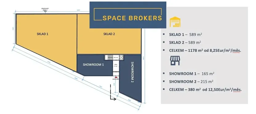 Pronájem obchodního prostoru, Zlatníky-Hodkovice, Technologická, 1016 m2