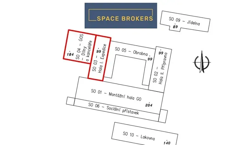 Pronájem skladu, Cheb, Karlovarská, 1700 m2