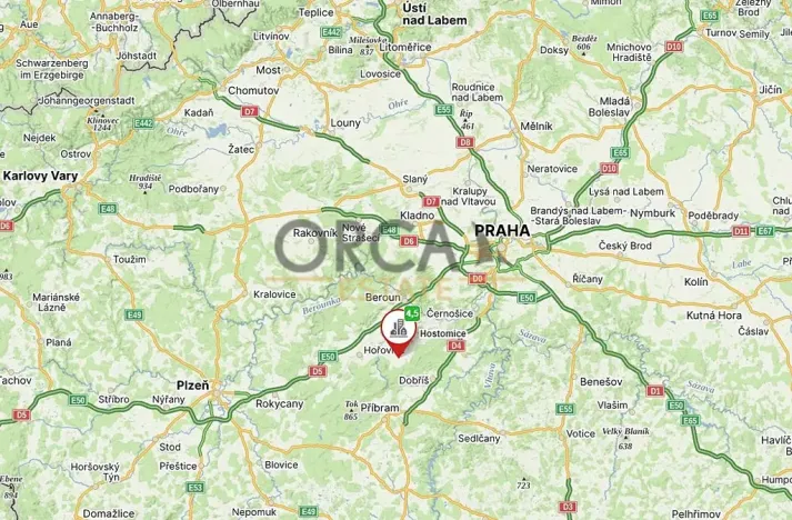 Prodej pozemku, Hostomice, 4388 m2