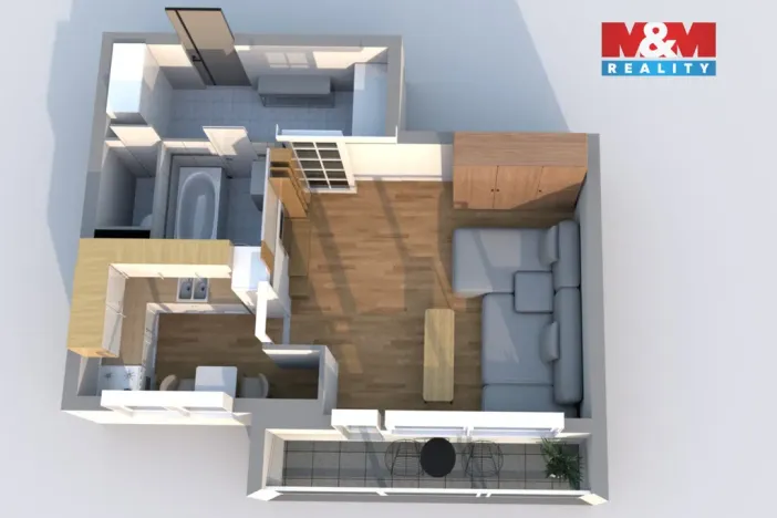 Pronájem bytu 1+1, Kutná Hora - Šipší, Na Studních, 31 m2