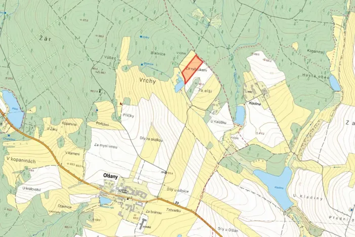 Prodej pole, Olšany, 15101 m2