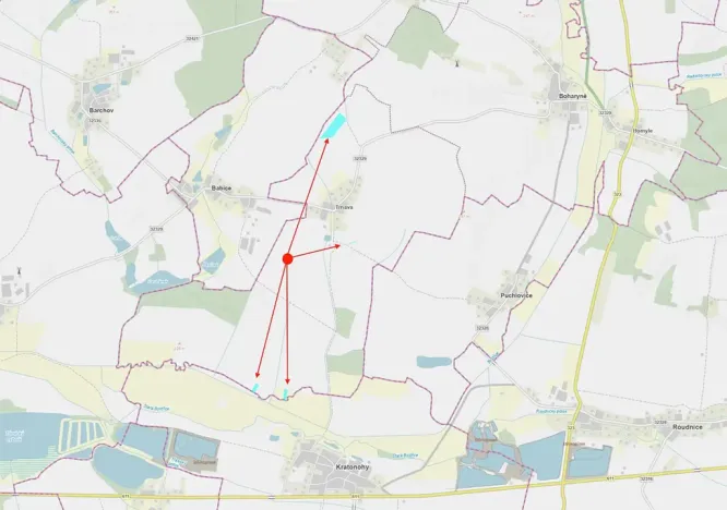 Prodej pole, Boharyně, 28586 m2