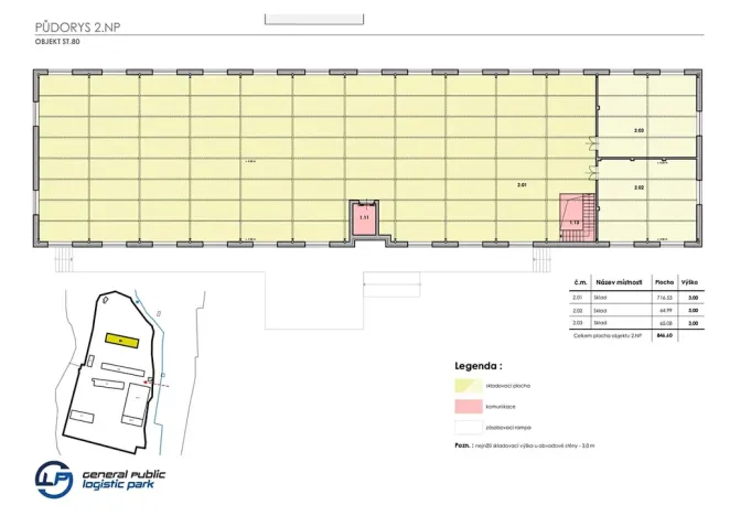 Pronájem skladu, Ostrov, 800 m2