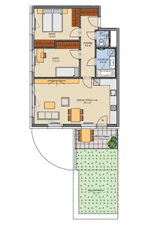 Prodej bytu 3+kk, Praha - Hlubočepy, Vítové, 72 m2