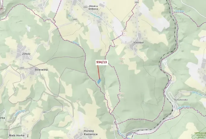 Dražba lesa, Jílové u Držkova, 6213 m2