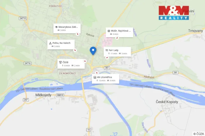 Prodej bytu 1+1, Litoměřice, Daliborova, 45 m2