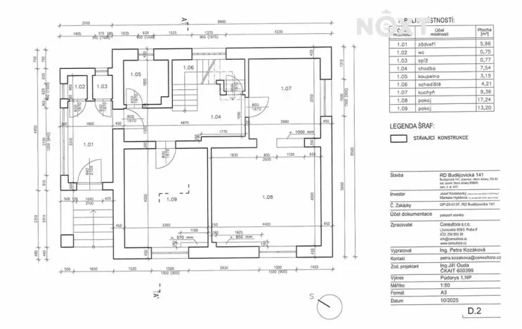 Prodej rodinného domu, Jesenice, Budějovická, 118 m2