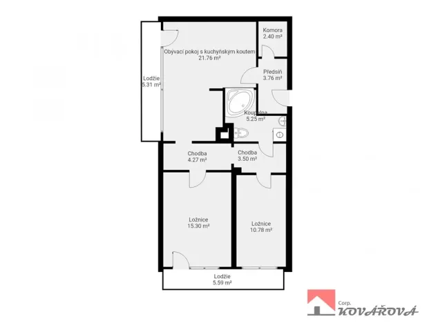 Prodej bytu 3+kk, Štětí, 80 m2