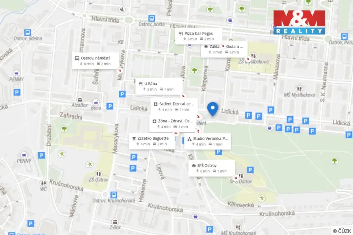 Pronájem obchodního prostoru, Ostrov, Lidická, 120 m2