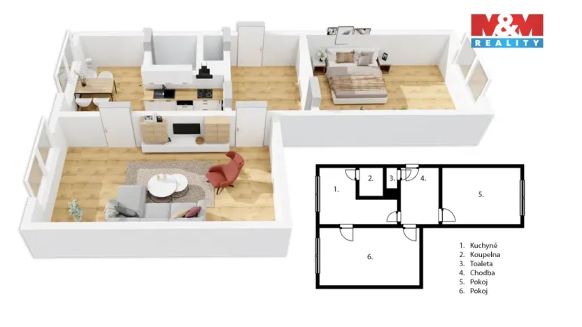 Prodej bytu 2+1, Říčany, Leopolda Peka, 63 m2