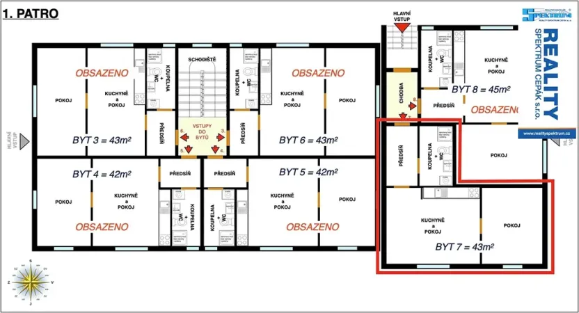 Pronájem bytu 2+kk, Kamenný Újezd, 5. května, 43 m2