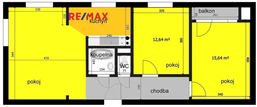 Pronájem bytu 3+1, Poděbrady, Dr. Horákové, 80 m2