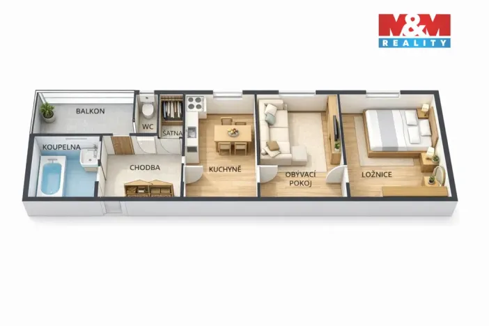 Prodej bytu 2+1, Přerov - Přerov I-Město, Husova, 51 m2