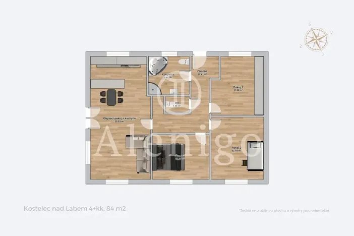 Prodej rodinného domu, Kostelec nad Labem, Květná, 84 m2