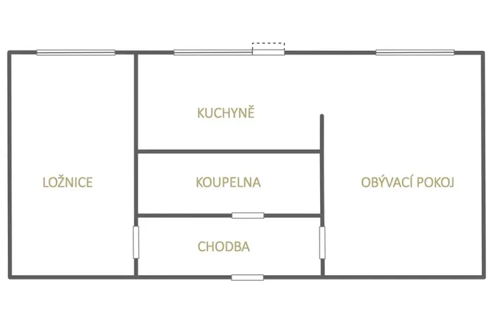 Pronájem bytu 2+1, Most, Slovenského národního povstání, 53 m2