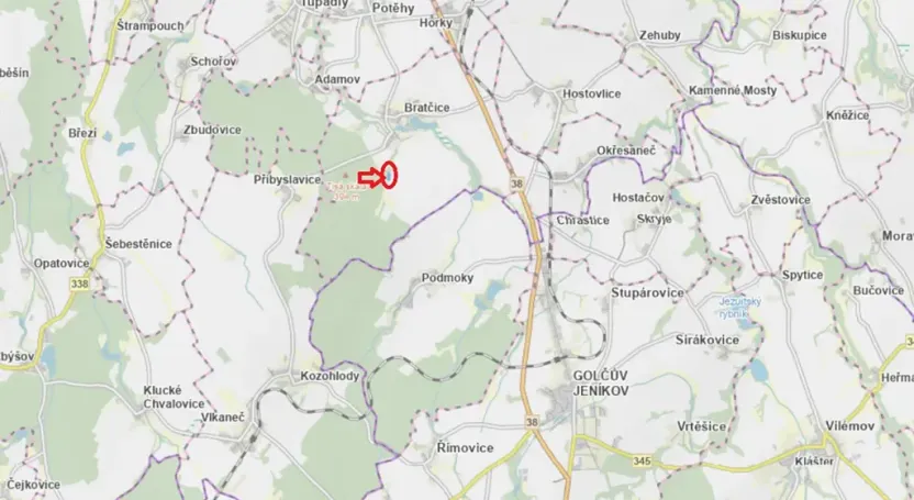 Prodej lesa, Bratčice, 5000 m2