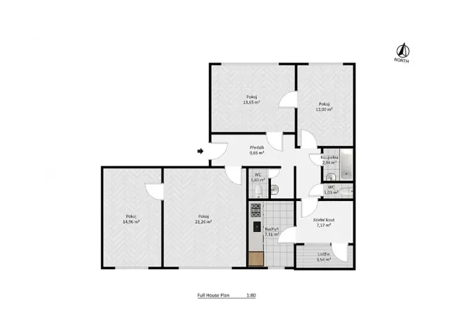 Prodej bytu 4+1, Olomouc, Trnkova, 96 m2