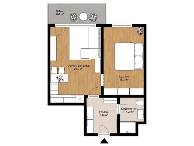 Pronájem bytu 2+kk, Plzeň, Pallova, 49 m2