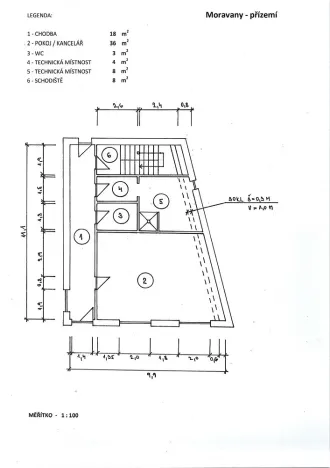 Pronájem kanceláře, Moravany, Modřická, 167 m2