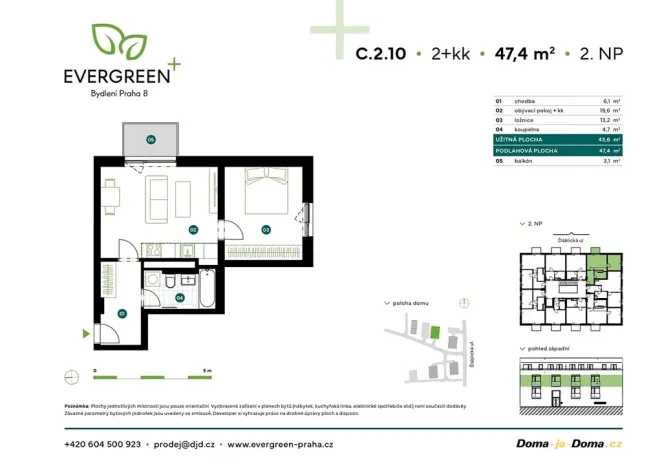 Prodej bytu 2+kk, Praha, Ďáblická, 47 m2