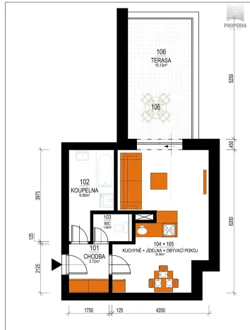 Prodej bytu 1+kk, Hustopeče, Mrštíkova, 50 m2