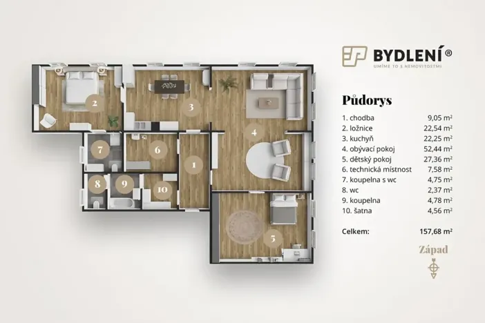 Pronájem bytu 3+kk, Teplice, Školní, 157 m2
