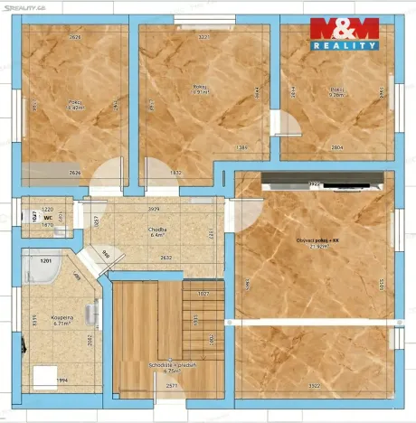 Pronájem bytu 4+kk, Praha - Bohnice, V Nových Bohnicích, 71 m2