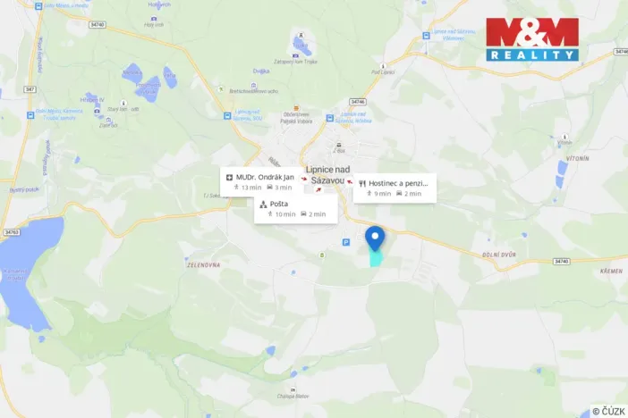 Prodej pozemku pro bydlení, Lipnice nad Sázavou, 3300 m2