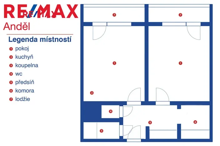 Pronájem bytu 2+kk, Praha - Krč, Štúrova, 49 m2