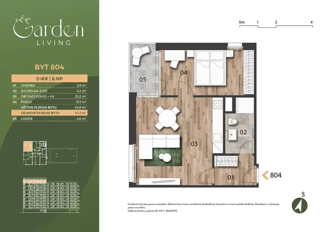 Prodej bytu 2+kk, Praha - Černý Most, Arnošta Valenty, 45 m2