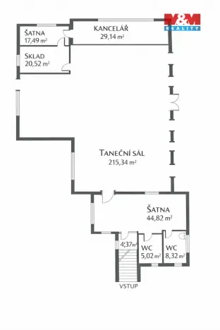 Pronájem obchodního prostoru, Hradešice, 345 m2