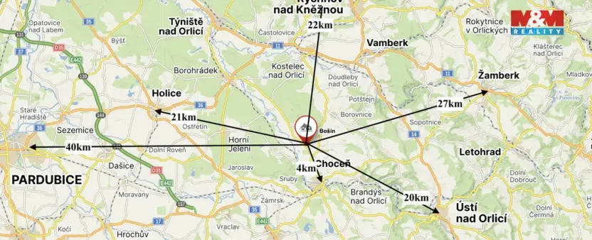 Prodej pole, Bošín, 1074 m2