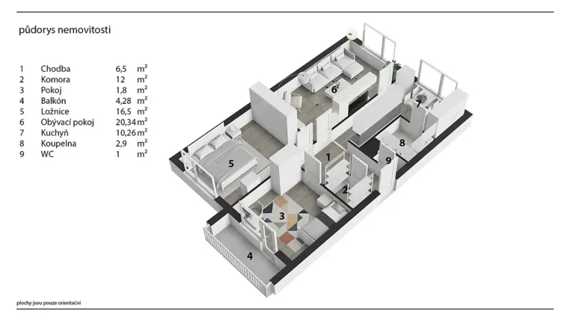 Prodej bytu 3+1, Znojmo, Dukelských bojovníků, 72 m2