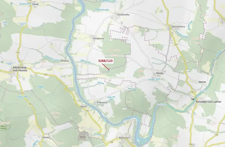 Dražba lesa, Hosty, 1707 m2