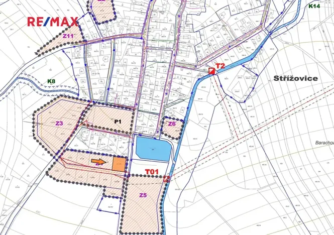 Prodej pozemku pro bydlení, Střížovice, 1076 m2