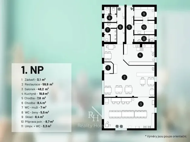 Prodej restaurace, Městečko, 230 m2